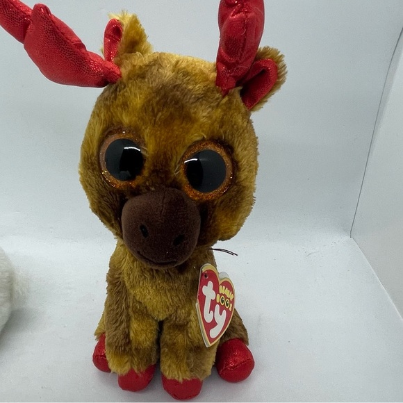 Ty Beanie Babies Boos Lot Of 4  Winter Christmas Plush - Picture 2 of 5